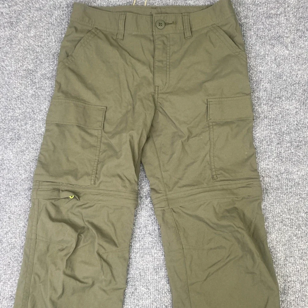 REI Co-op Kids Sahara Convertible Hiking Pants Olive Green Size Medium 10-12